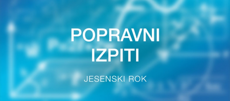 Popravni, dopolnilni, predmetni izpiti (jesenski rok)